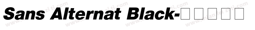 Sans Alternat Black字体转换